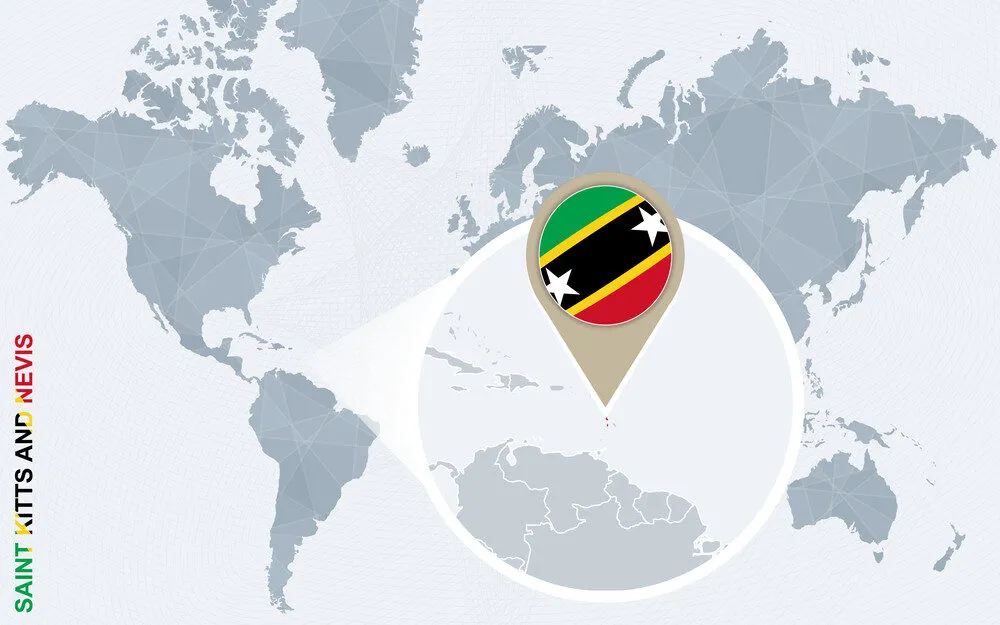 Bản đồ St. Kitts & Nevis