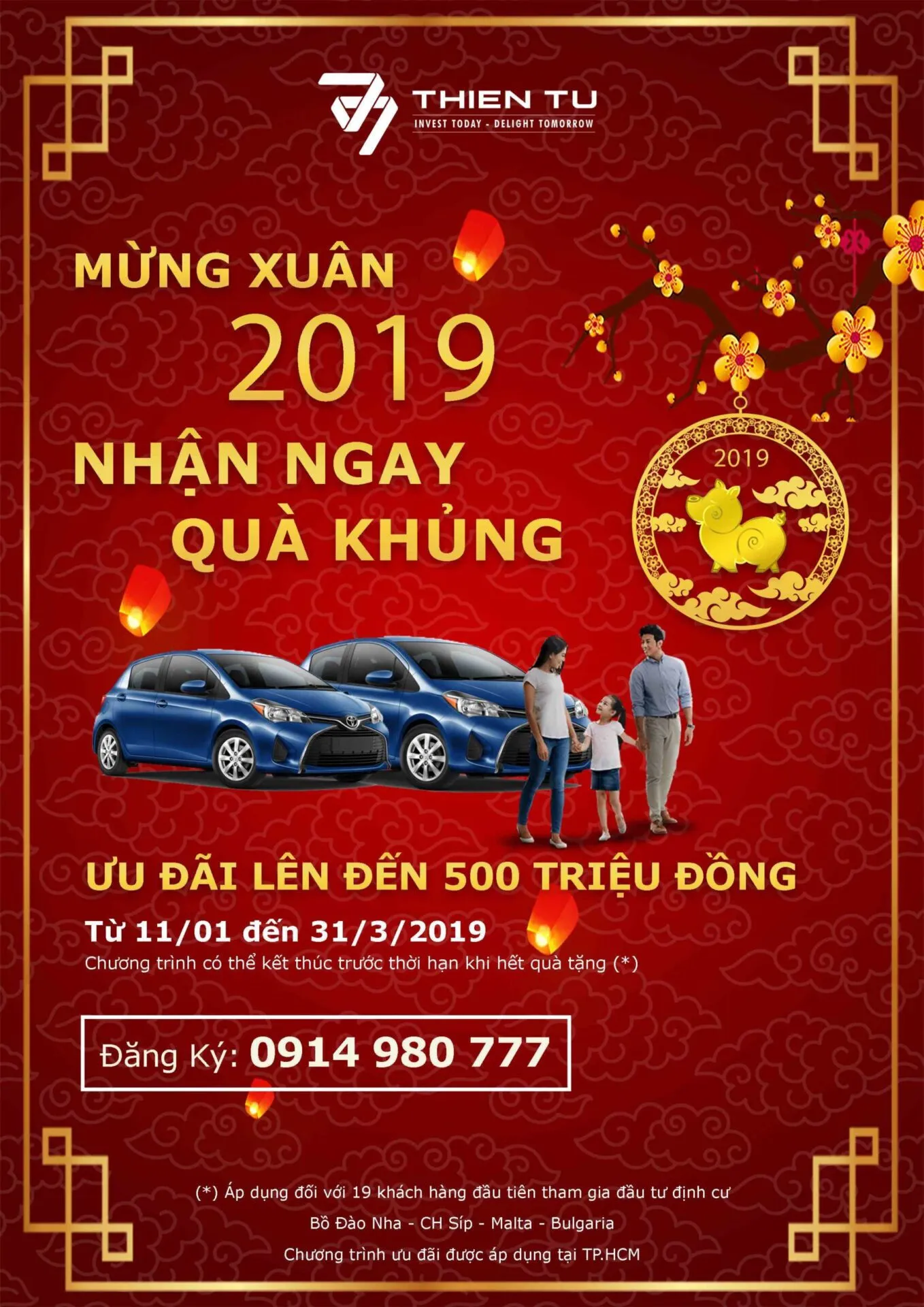 Chương Trình Ưu Đãi “Mừng Xuân 2019 – Nhận Ngay Quà Khủng” Lên Đến 500 Triệu Đồng