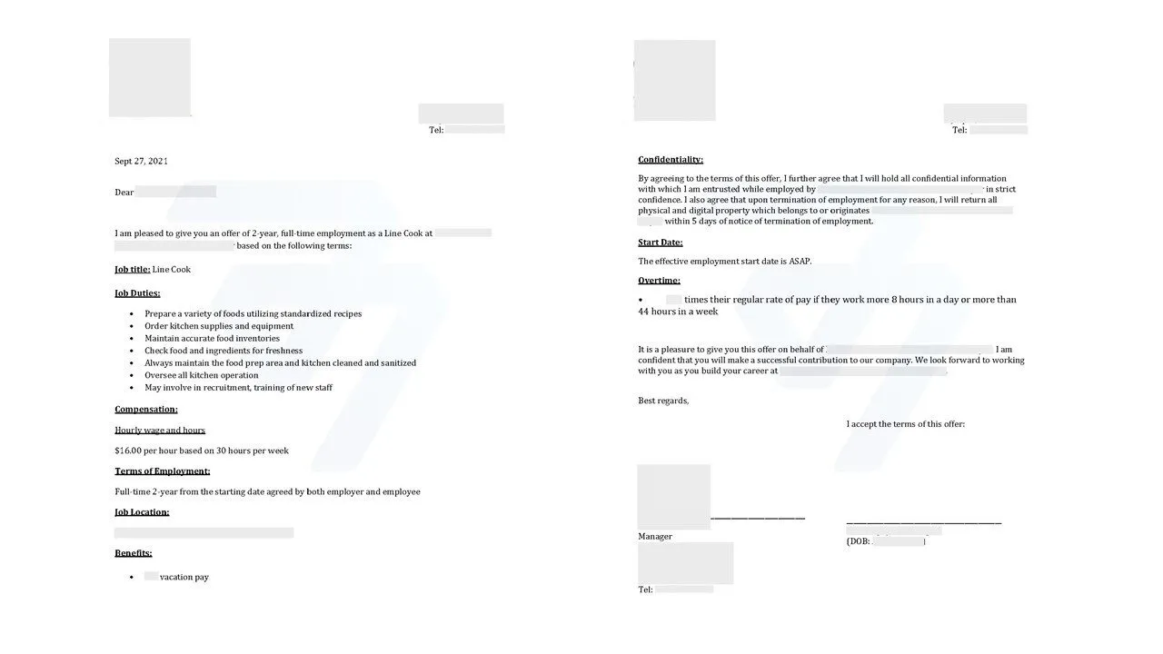 Job Offer Cho Công Việc Cook Tháng 11/2021
